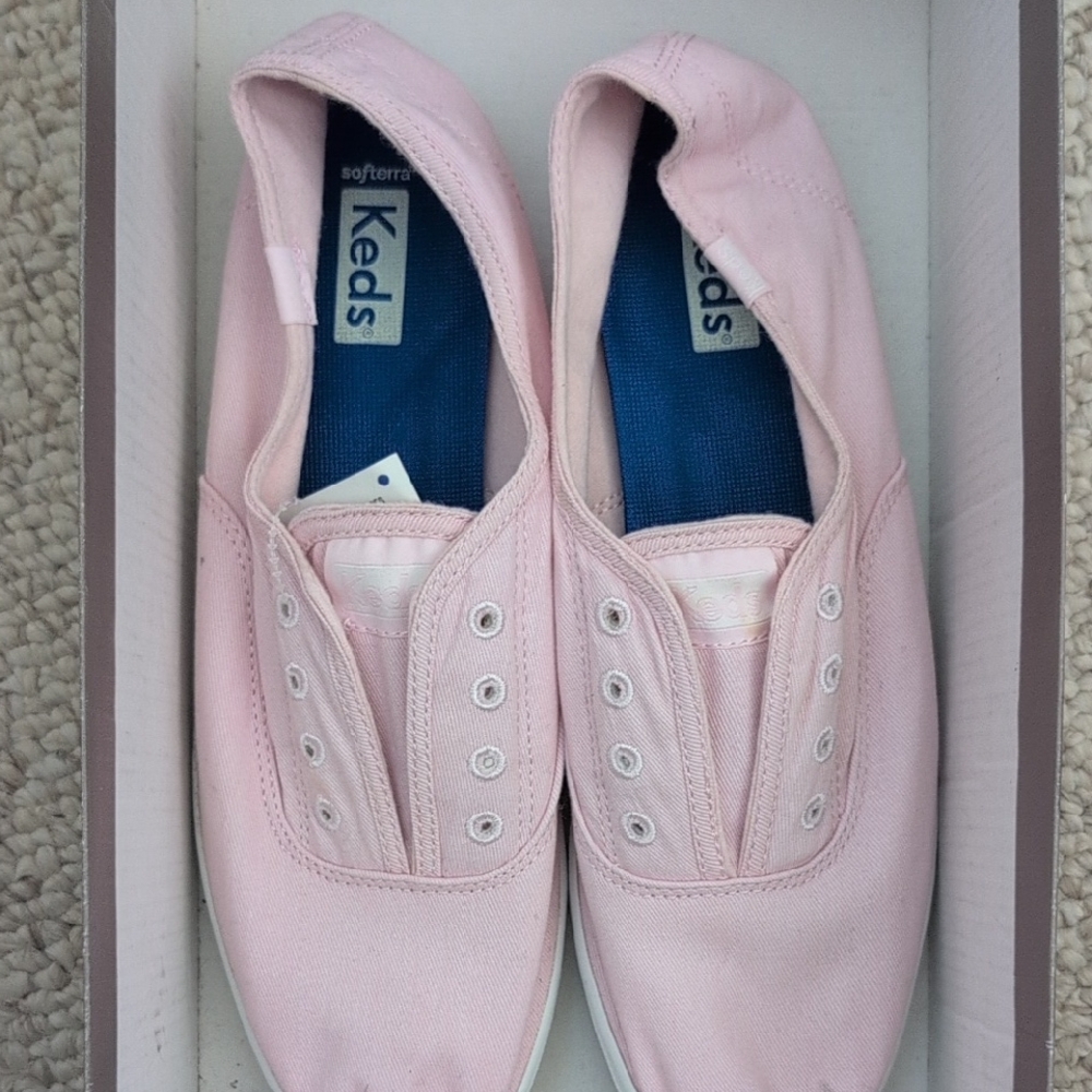 Keds Light Pink Canvas Slip-Ons